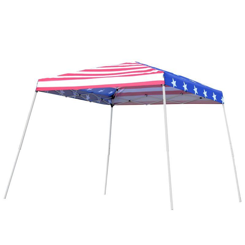 Slant Leg 10 Ft. W x 10 Ft. D Metal Pop-Up Canopy