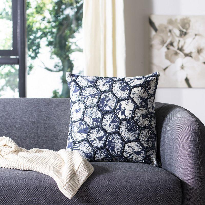 Safavieh Delra Embroidered Cotton Throw Pillow