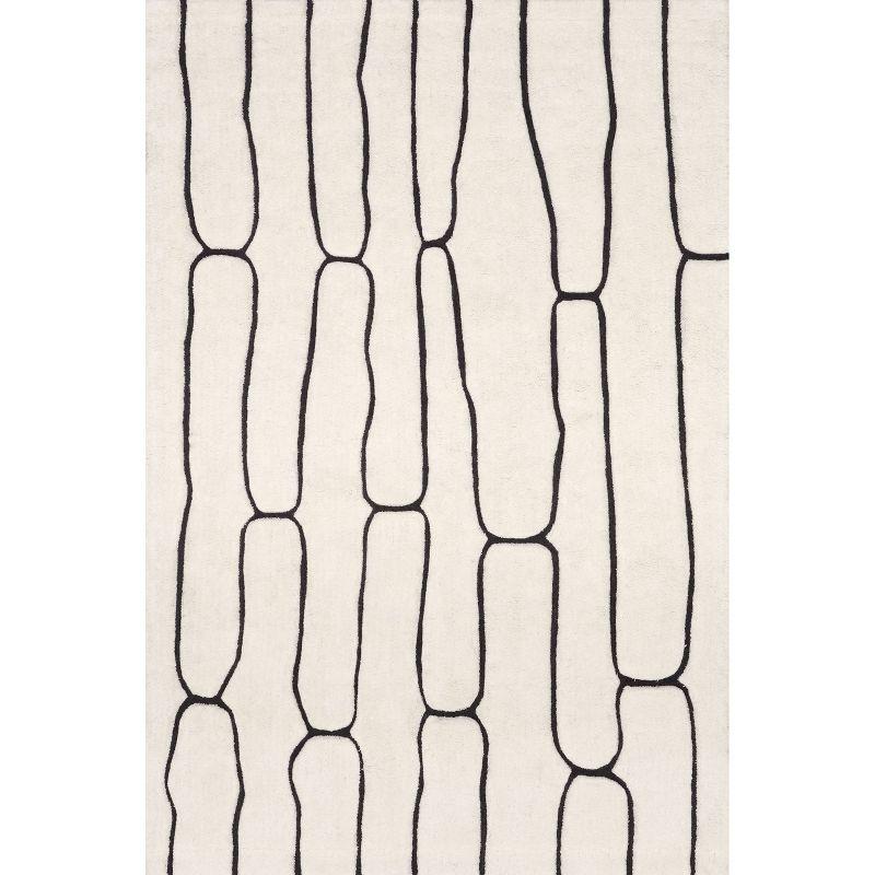 Abstract New Zealand Wool Area Rug
