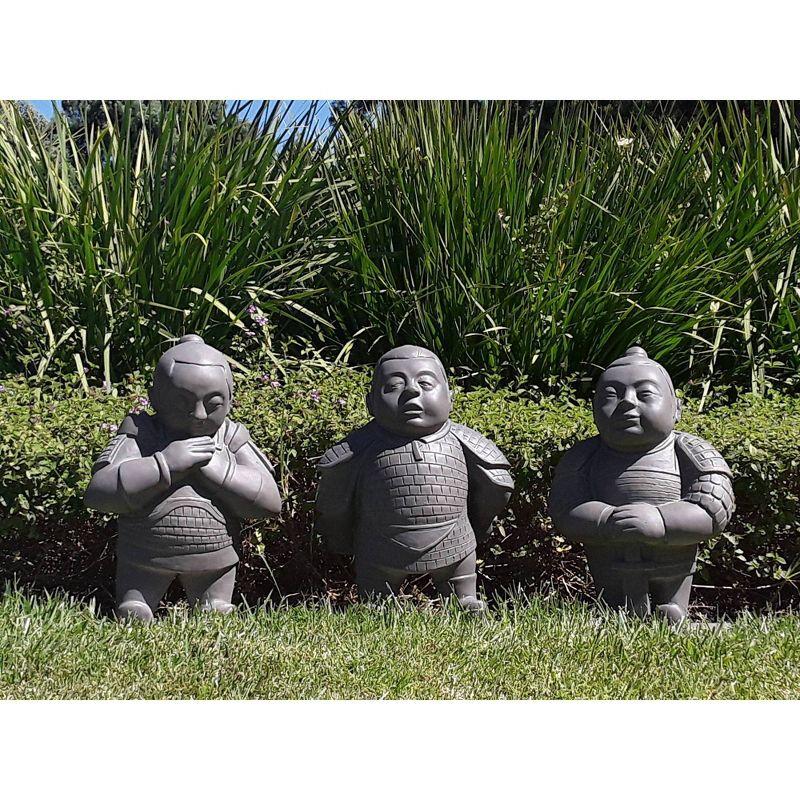 Rosemead Home & Garden 19" Lightweight Concrete Sleeping Warrior Garden Statue: Outdoor Decor, UV Resistant