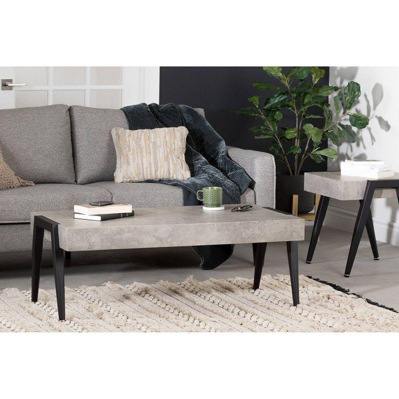 City Life End Table Concrete Gray/Black - South Shore