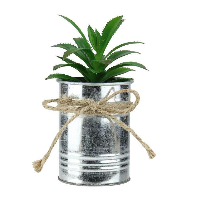 6" Green Tropical Artificial Mini Potted Plant