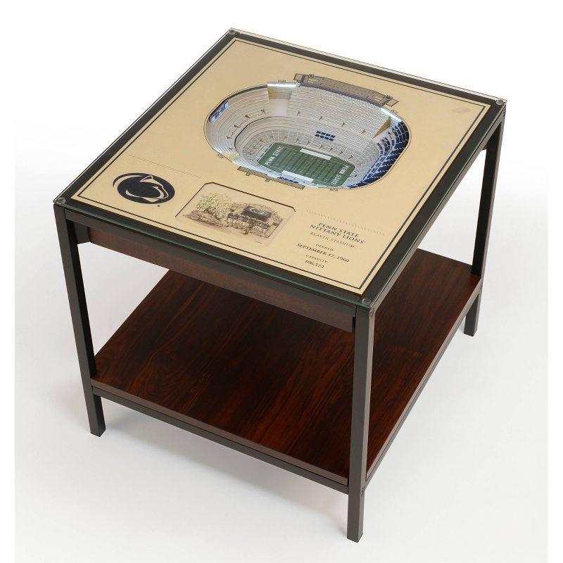 YouTheFan Glass Top End Table