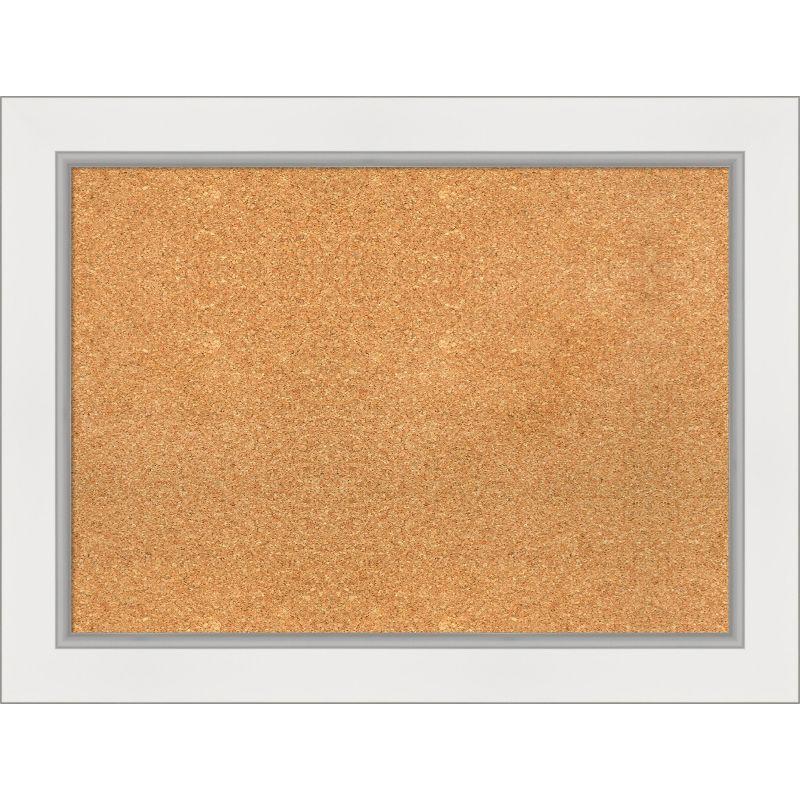 Eva White Gold Framed Natural Cork Bulletin Board