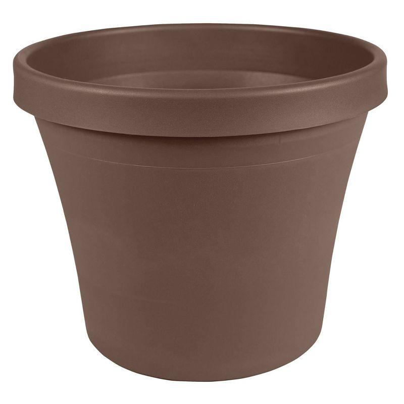 Chocolate Tapered Traditional Indoor Outdoor Planter