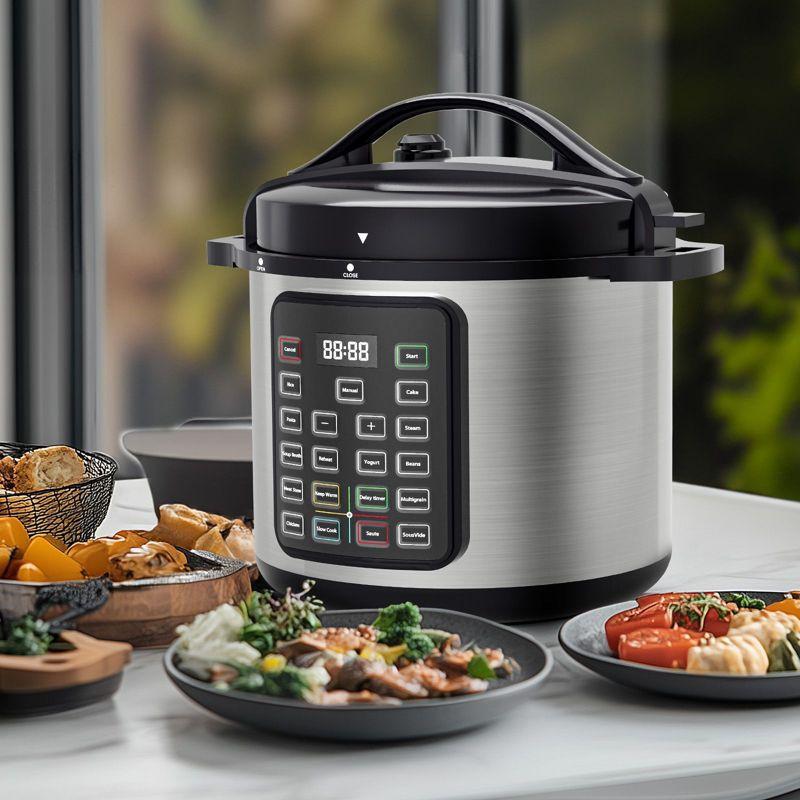 JIONJOY 16-in-1 Stainless Steel Electric Pressure Cooker: Multi - function Cooker with Digital Controlr- 8 Quarts