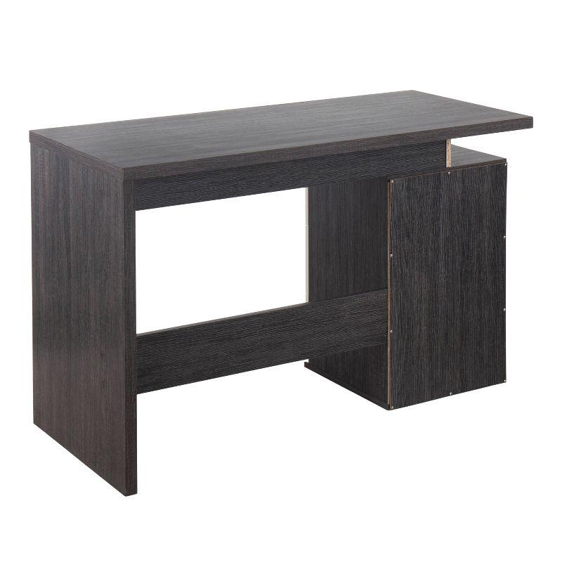 Quinn Contemporary Computer Desk: Expansive Work Surface, 3 Storage Drawers - LumiSource