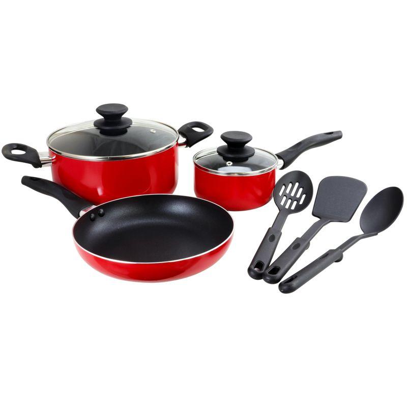 Gibson Home Palmer 8 Pieces Aluminum Non Stick Cookware Set & Reviews | Wayfair