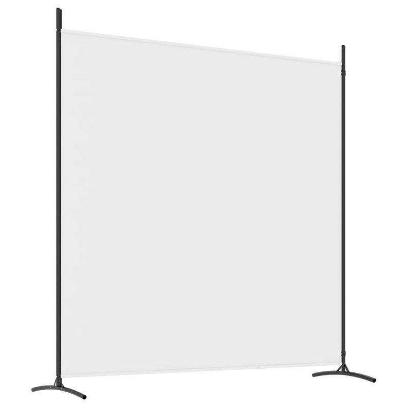 vidaXL 2-Panel Room Divider White 137"x70.9" Fabric