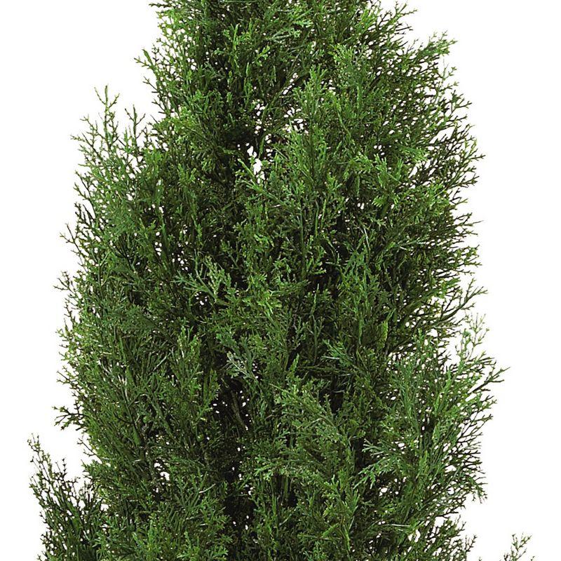 Nearly Natural 4' Cedar Tree Silk Tree (In-door/Out-door): Weather-Resistant, No Assembly, Includes Pot