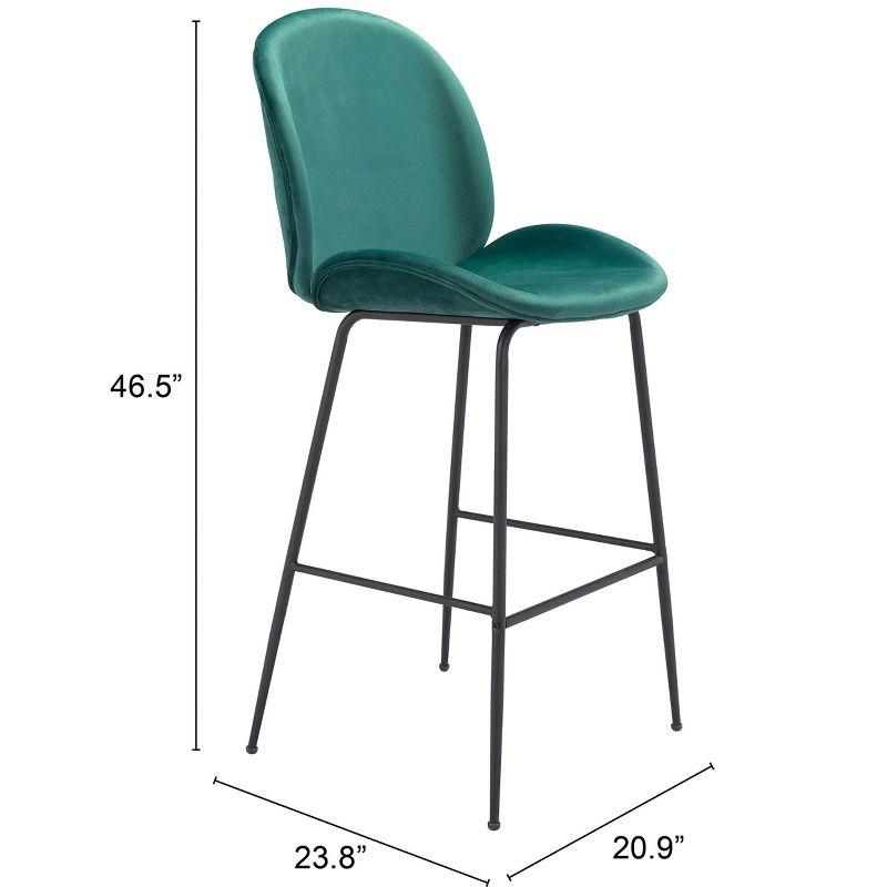 Zuo Miles Barstool Green