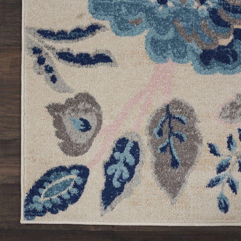 Nourison Tranquil 8' X 10' Ivory/Light Blue Area Rug French Country Eclectic Floral by Nourison