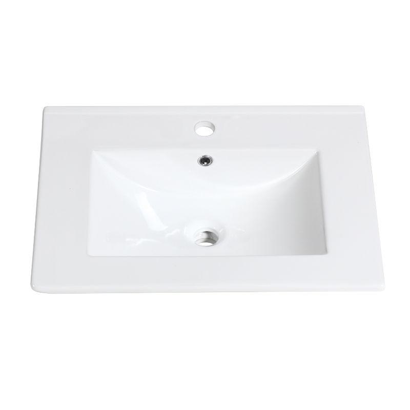 Saint Birch Ceramic Single Bathroom Vanity Top With Sink 1 Hole