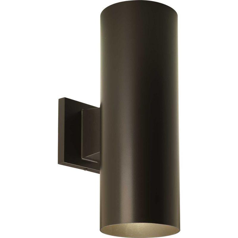 14" Black Pewter Aluminum Dimmable Cylinder Wall Light