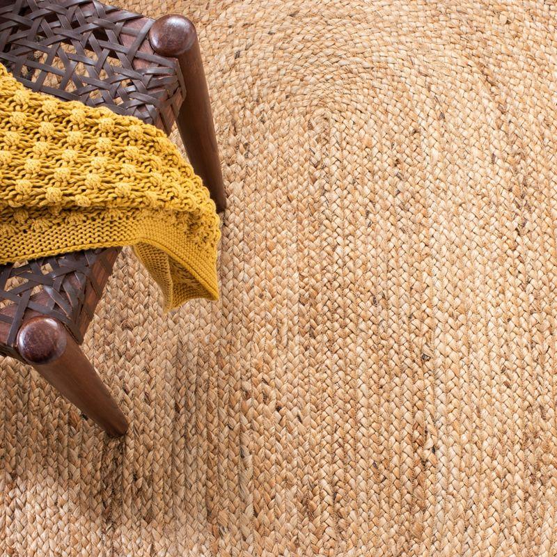 Natural Fiber NFB261 Hand Loomed Indoor Area Rug - Natural/Brown - 4'x6' Oval - Safavieh