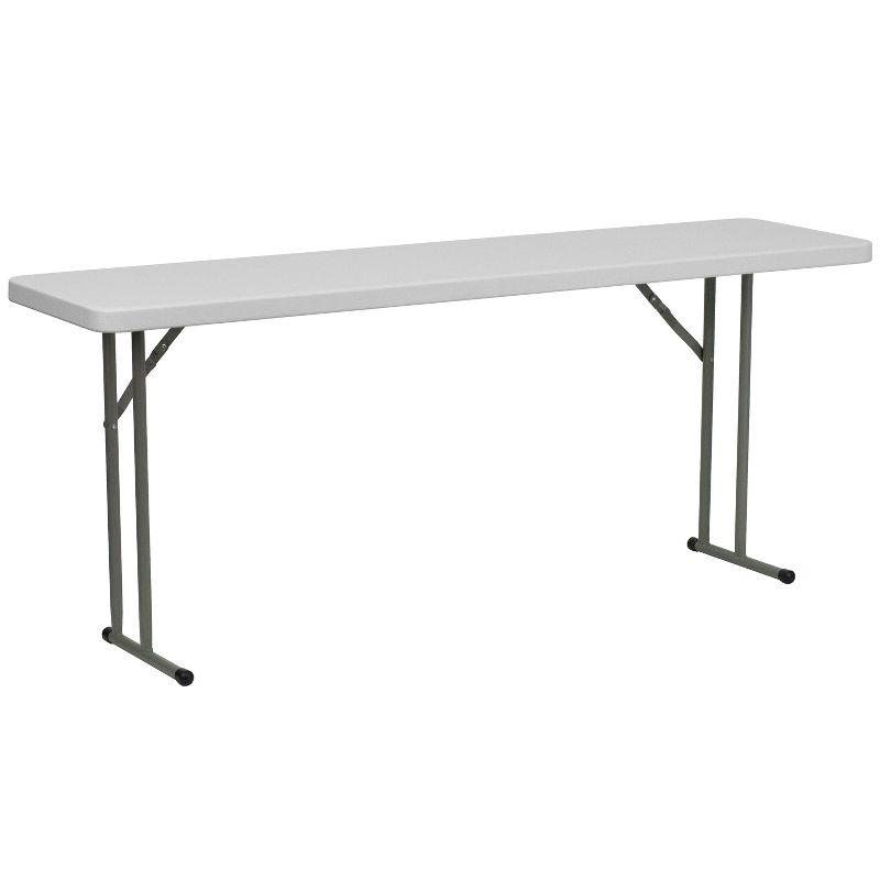 Emma and Oliver 6-Foot Granite White Plastic Folding Training and Event Table