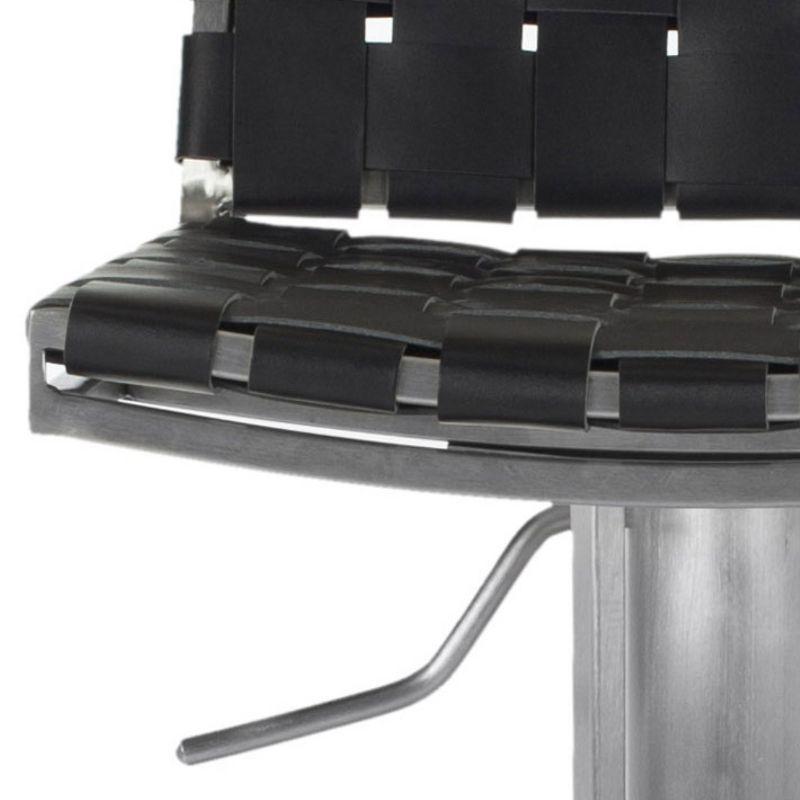 Mitchell Gas Lift Swivel Bar Stool - FOX3001 - Black - Safavieh Couture