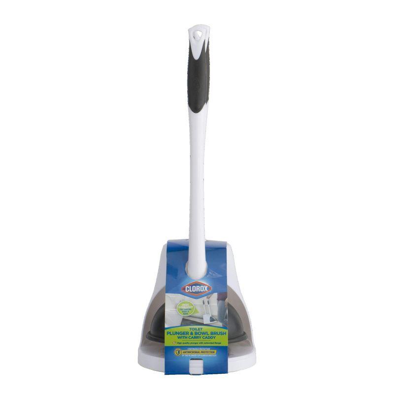 Clorox Plunger & Toilet Brush with Carry Caddy