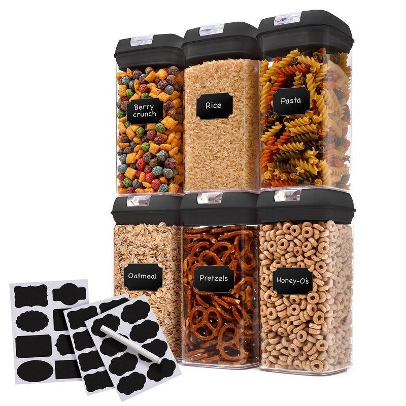 Cheer Collection Food Storage - Set of 6 Containers and 6 Lids (Set of 6)