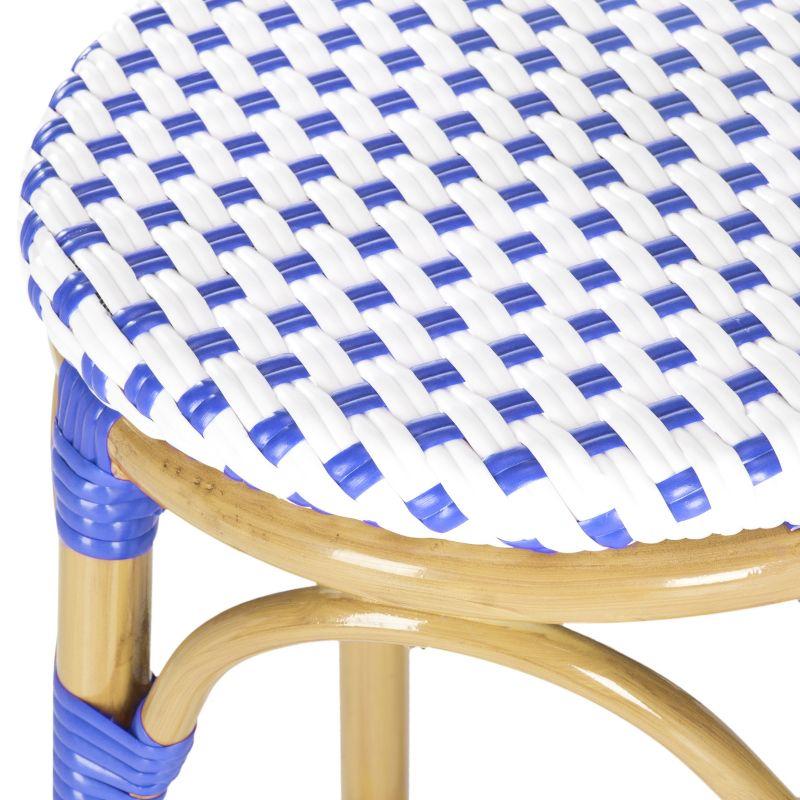 Kipnuk Barstool - Indoor/Outdoor - FOX5211 - Blue/White - Safavieh