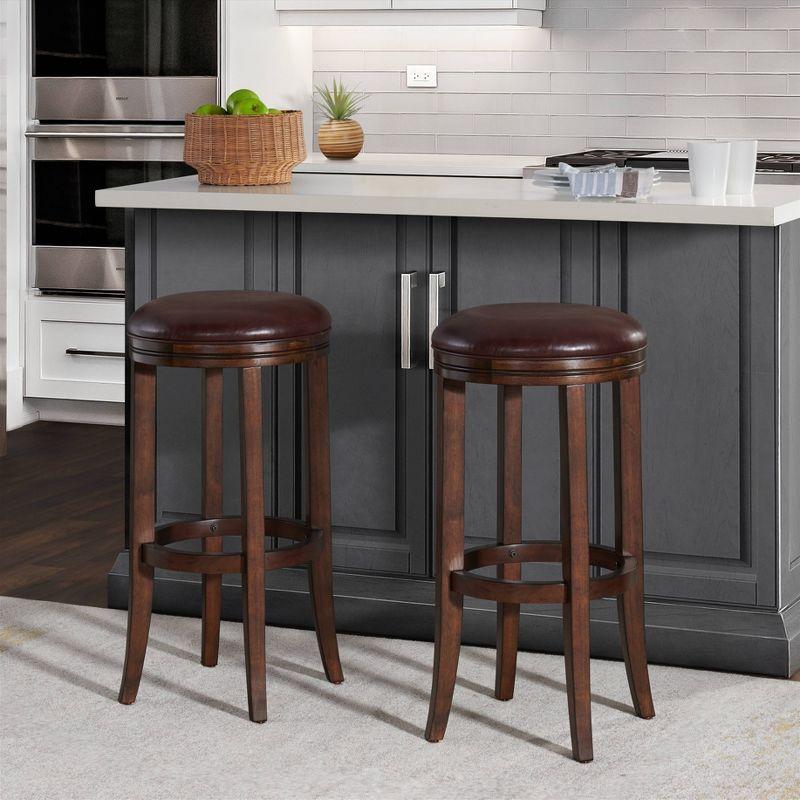 Natick Solid Rubber Wood Counter And Bar Stool