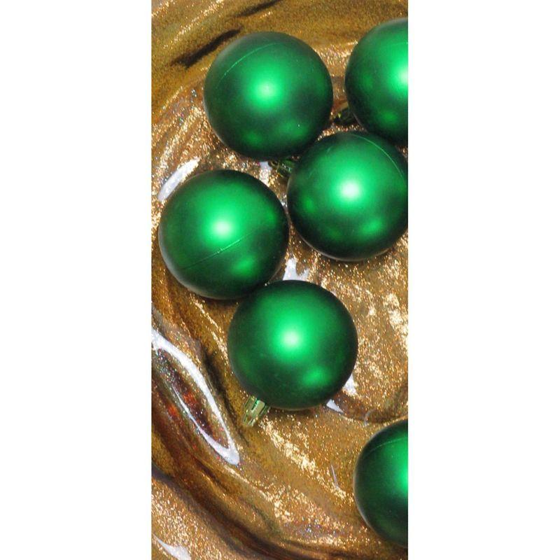 Northlight 60ct Shatterproof Matte Christmas Ball Tree Ornament Set 2.5" - Green