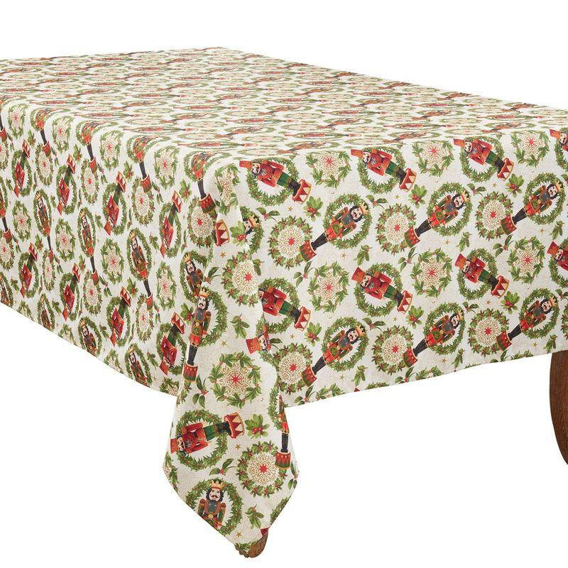 Saro Rectangular_Holiday Tablecloth With Nutcracker Design