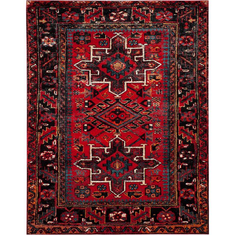 Vintage Hamadan VTH211 Power Loomed Area Rug - Red/Multi - 8'x8' - Safavieh.