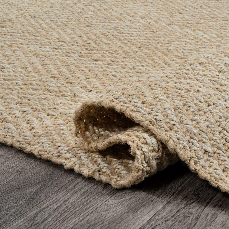 Espina Hand Woven Herringbone Chunky Jute Indoor Area Rug - JONATHAN Y