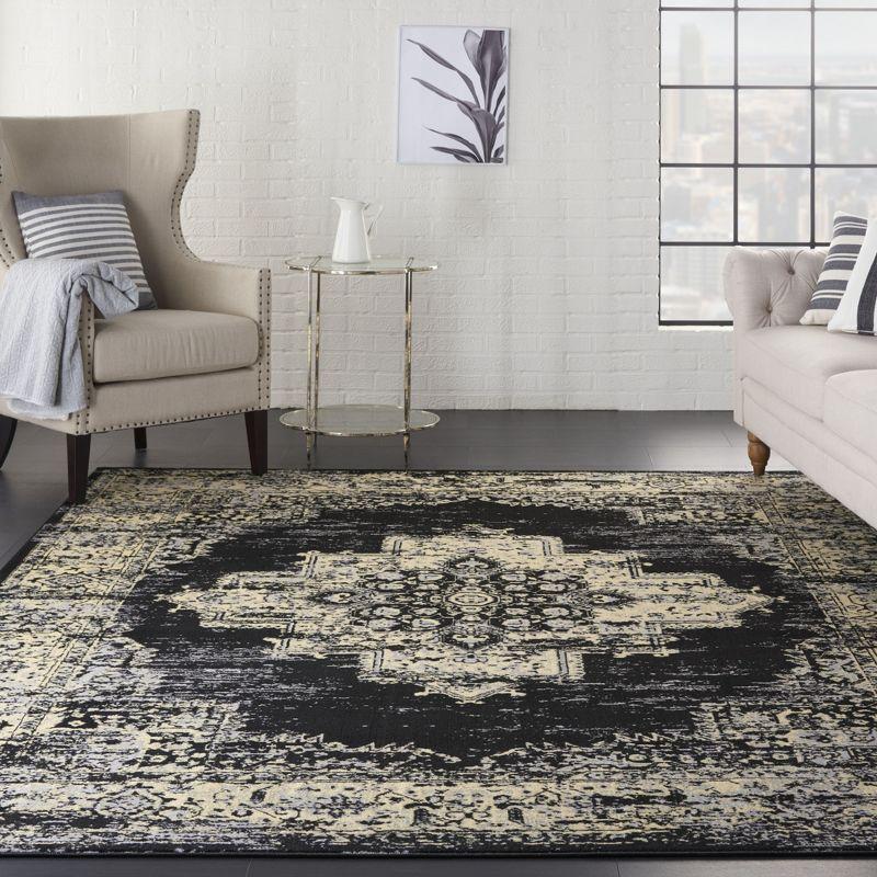 Nourison Grafix GRF14 Indoor Area Rug - Black 7' x 10'