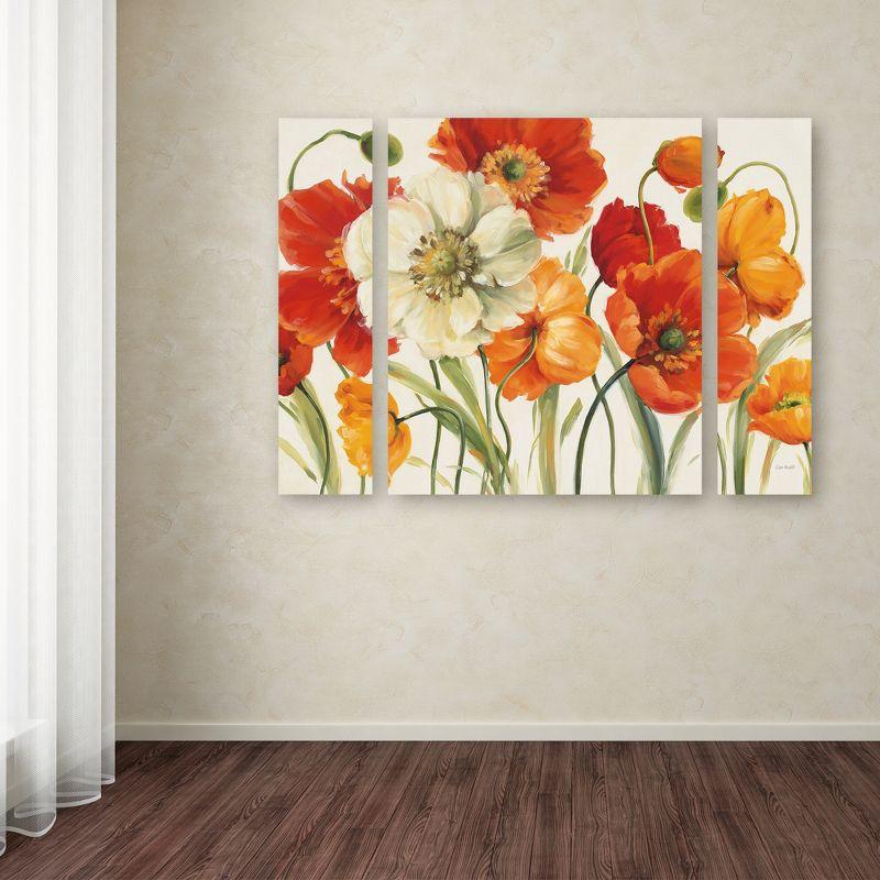 Lisa Audit 'Poppies Melody I' Multi Panel Art Set Small