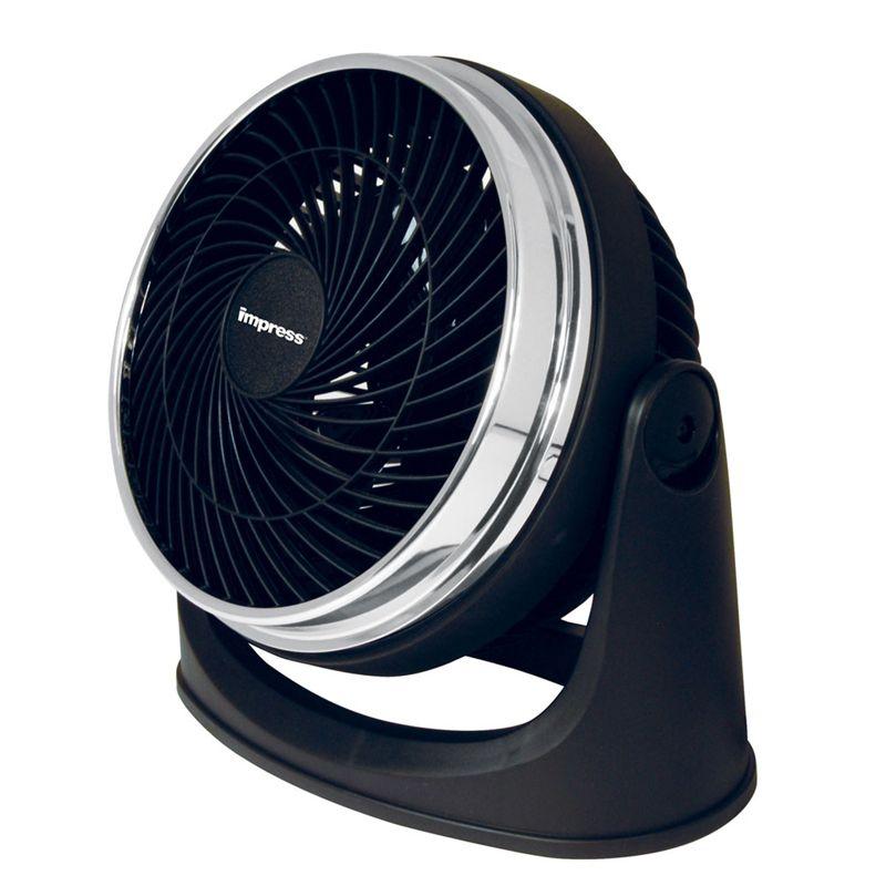 Impress 8-Inch Black Turbo Velocity Desk Fan