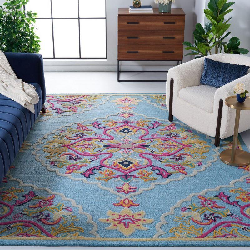 Bellagio BLG605 Hand Tufted Indoor Area Rug - Light Blue/Multi - 8'9"x12' - Safavieh