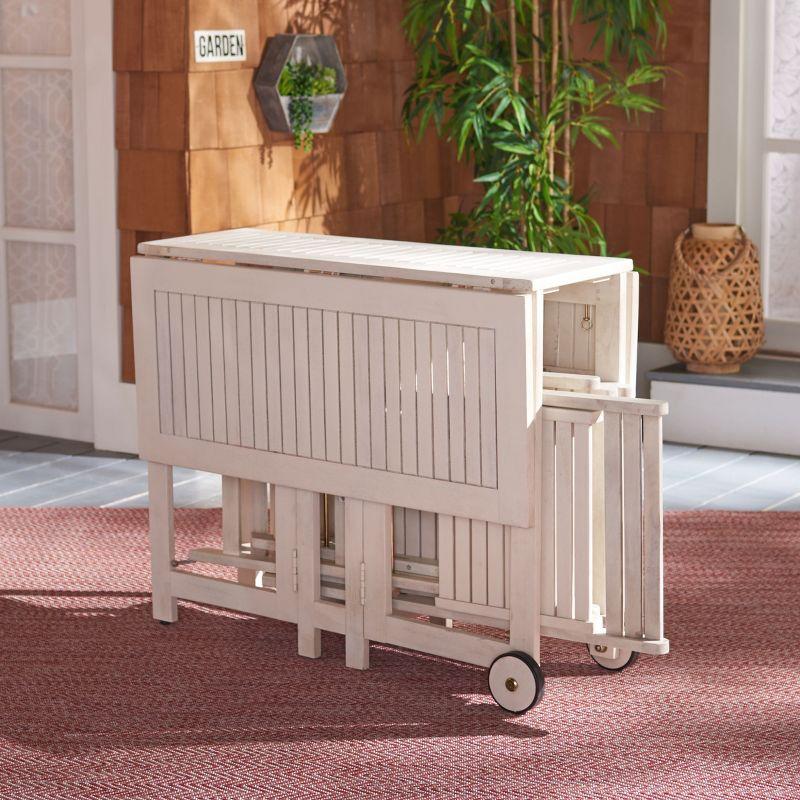 Arvin Table And 4 Chairs - Outdoor - PAT7001 - White - Safavieh