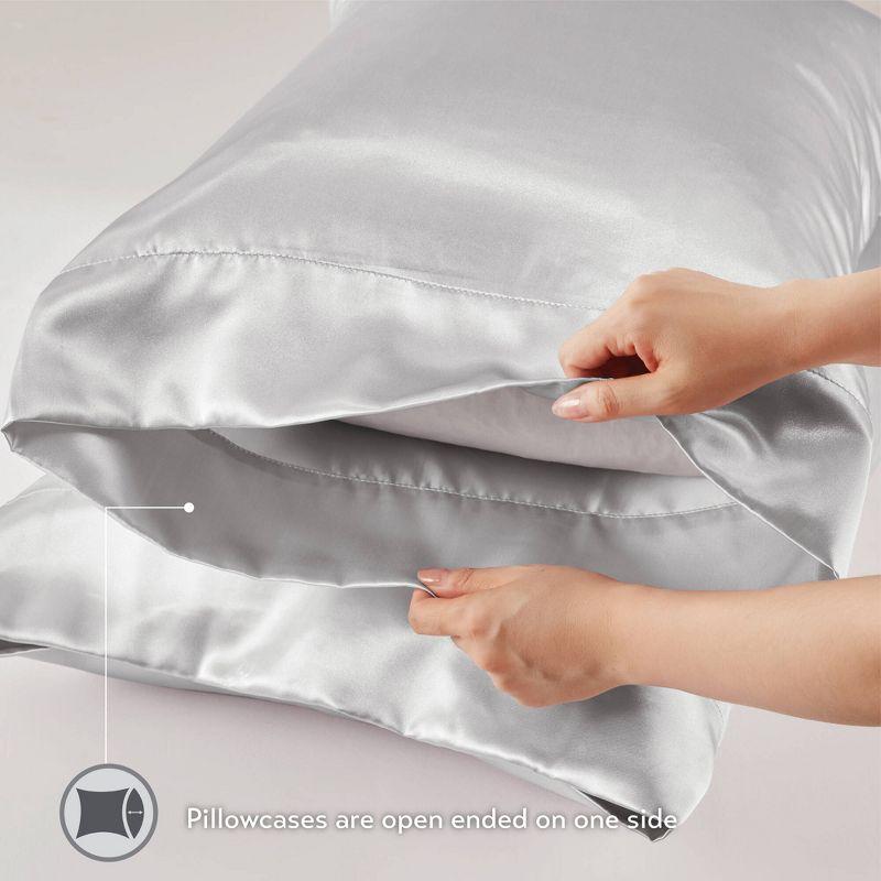 Madison Park Essentials Satin Luxury 2PC Pillowcases (Set of 2)