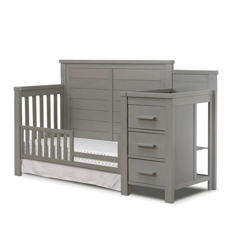 Sorelle Farmhouse Crib & Changer - Weathered Gray