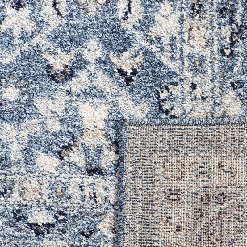 Reversible Charleston Heirloom 9' x 12' Blue Synthetic Area Rug