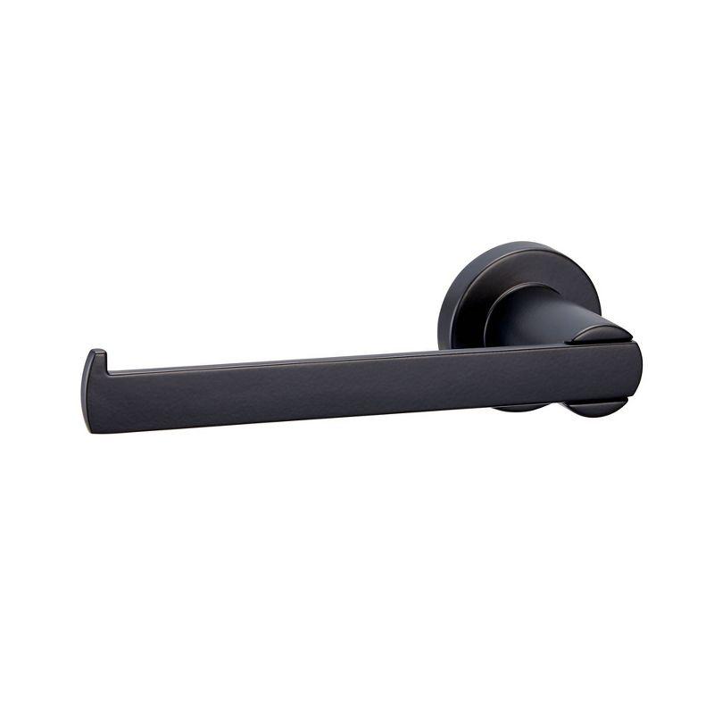 4pc Eastport Bathroom Accessory Kit Matte Black - Design House: Zinc Metal Set with Towel Ring & Toilet Tissue Holder