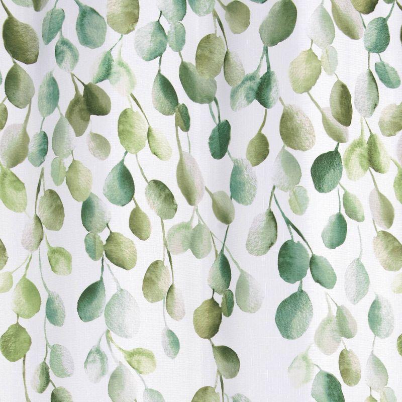 Cascade Shower Curtain - Allure Home Creations: Ombre Botanical Design, Polyester, Machine Washable