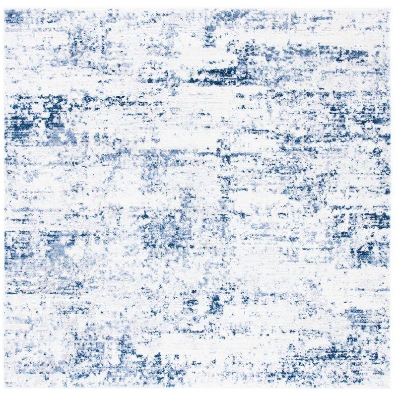 Amelia ALA700 Power Loomed Area Rug - Ivory/Navy - 3'x3' - Safavieh.
