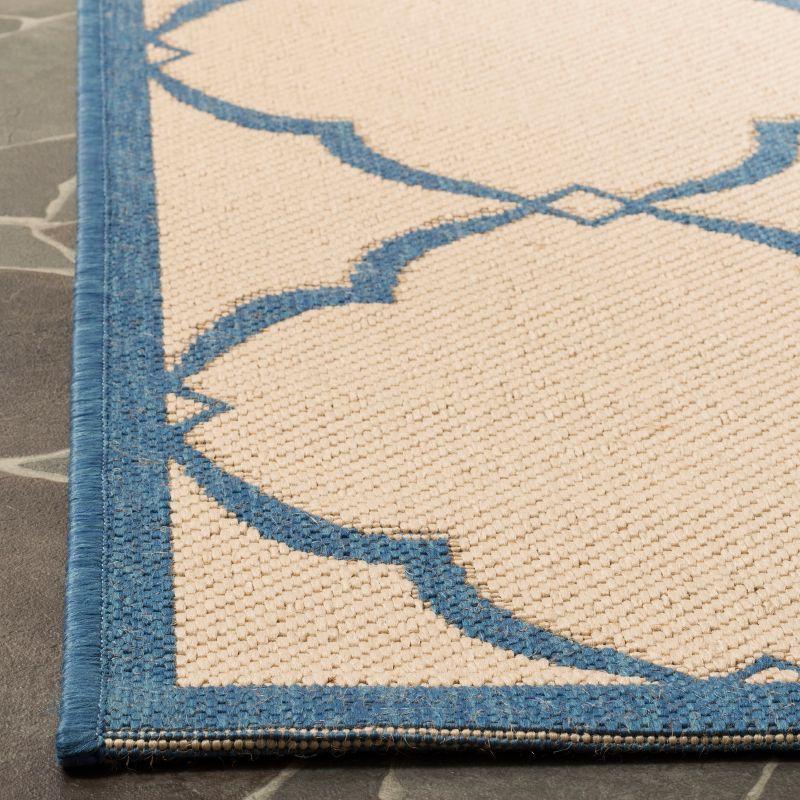 Linden LND125 Power Loomed Area Rug - Cream/Blue - 5'3"x7'6" - Safavieh