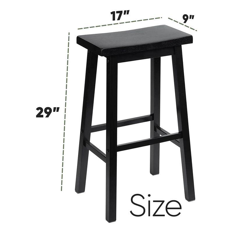 PJ Wood Classic Saddle-Seat 29 Inch Tall Kitchen Counter Stools