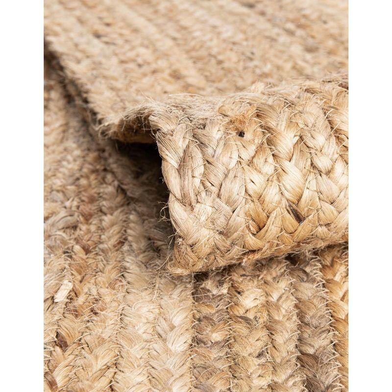 Unique Loom 10'x10' Braided Jute Dhaka Natural Indoor Area Rug