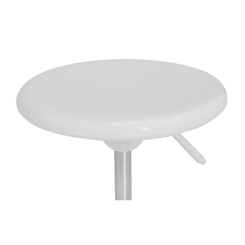 Inbox Zero Cowgill Adjustable Height Industrial Stool with Footring Wheels