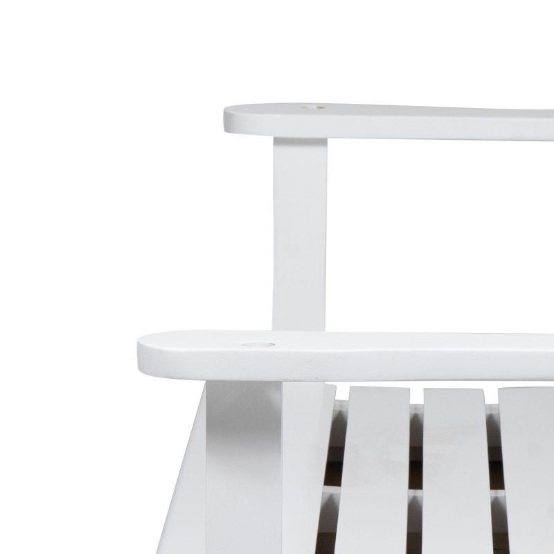 GDFStudio Caspian Outdoor Acacia Wood Porch Swing Hammock Chair with 8 Foot Chain, White