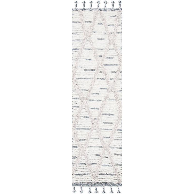 Kenya KNY953 Hand Woven Runner Rug - Ivory/Gray - 2'3"x8' - Safavieh.