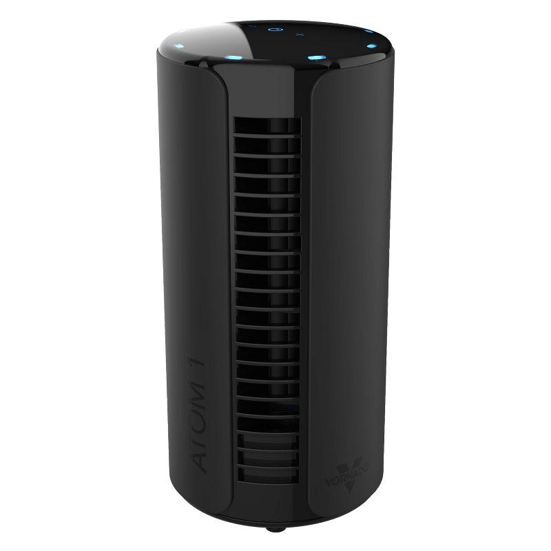 Vornado Atom 1 Black Compact Oscillating Tower Fan with 4 Speeds