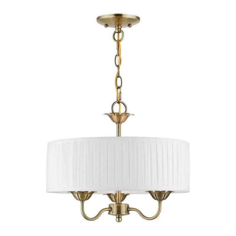 Livex Lighting Edinburgh 3 - Light Pendant in  Antique Brass