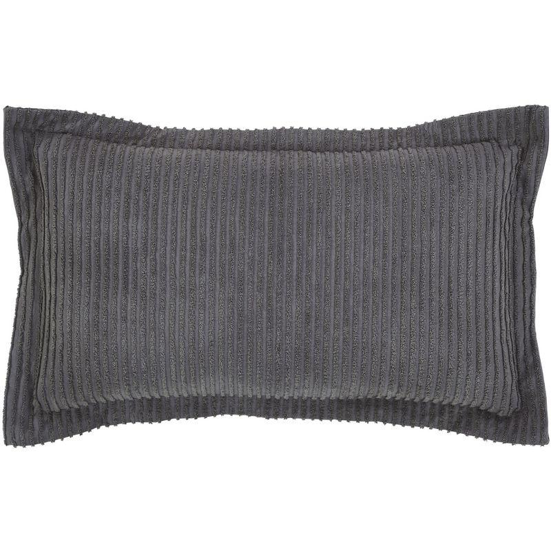 Better Trends Jullian 100% Cotton Tufted Pillow Sham with Stripe Pattern Machine Washable Pillow Cover