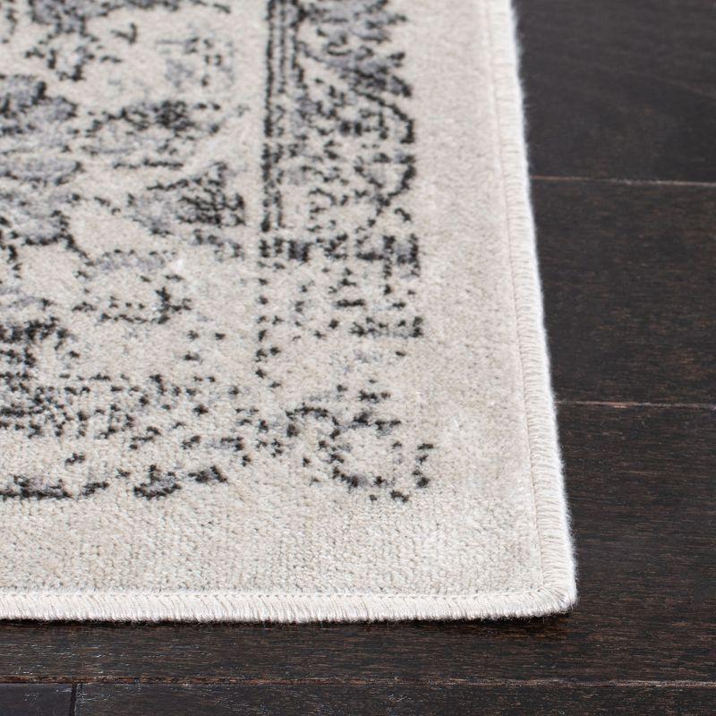 Ivory Rectangular Viscose Easy Care Area Rug